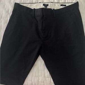 Mens J. Crew Black Flat Front Pants slim - 32x30 NWOT